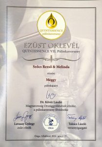Diploma de Argint QUINTESSENCE 2016 Palinca de Visine