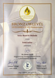 Diploma de Bronz QUINTESSENCE 2016 Palica de Zmeura