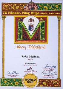 Diploma de Bronz Palinka World Cup 2015 Palica de Pere Williams