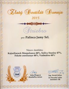 Diploma de Argint Zlatý Destilát Dunaja 2015 Palica de Prune Stanley